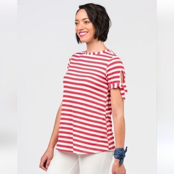 NWT Tie Sleeve Top Tunic Length Agnes & Dora - Picture 1 of 6